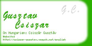 gusztav csiszar business card